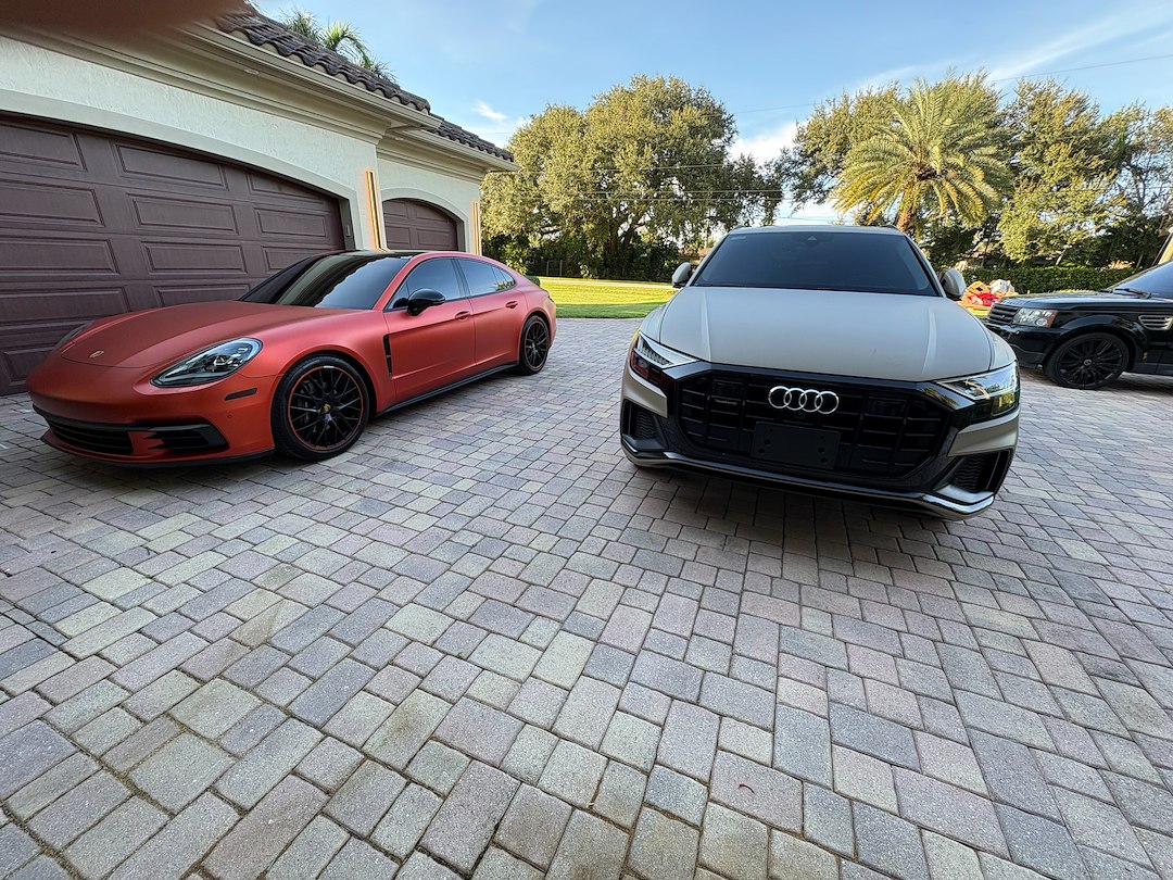 Full detail on Audi SUV and Porsche sedan in plantation Florida 