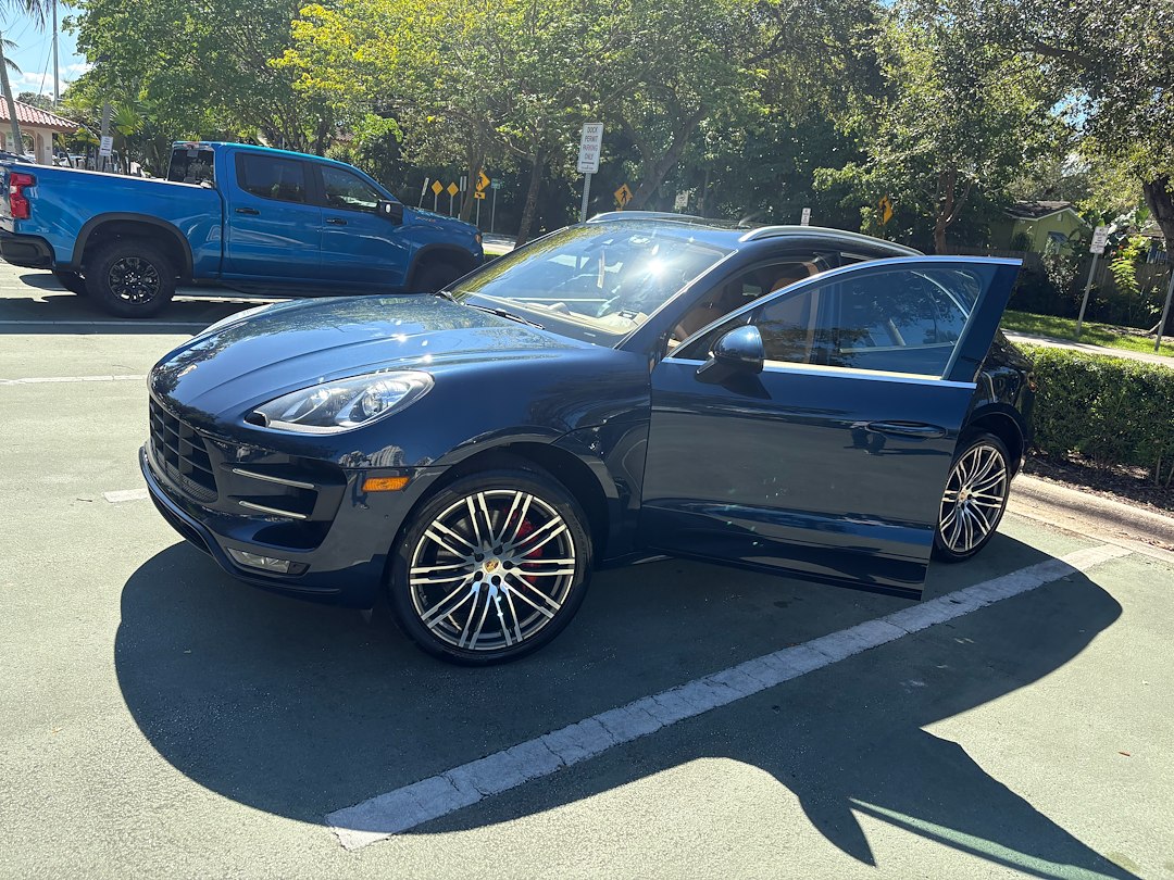 Two step paint correction and ceramic coating on this Porsche Macan in Fort Lauderdale fl