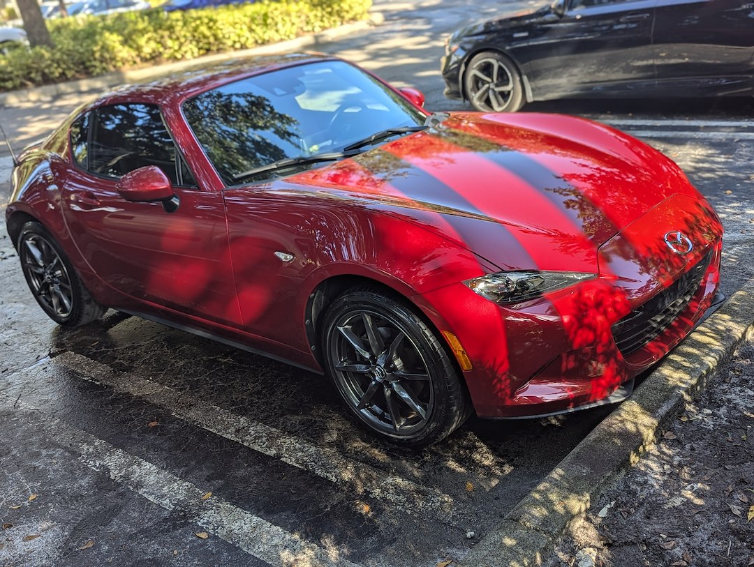 Wash and Wax Detail done this Mazda mx5 in Miami Gardens Fl